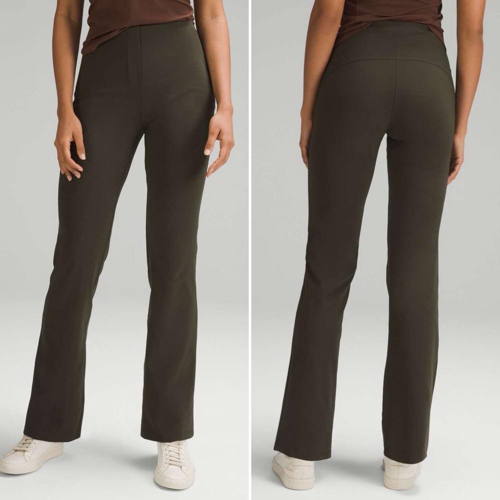 Lululemon Smooth Fit Pull-On High-Rise Luxtreme Pants in Dark Olive